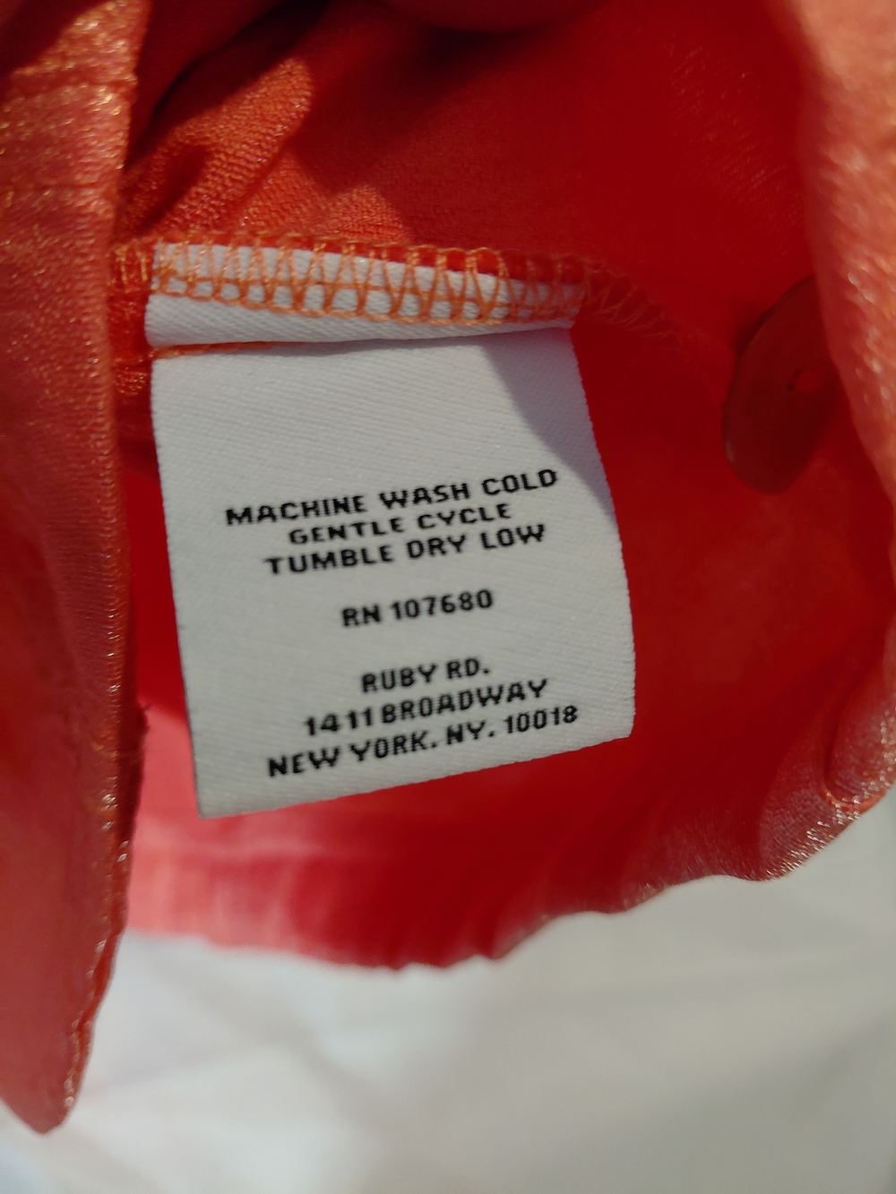 Ruby Rd. Coral Shimmery Button Jacket - Picture 6 of 8